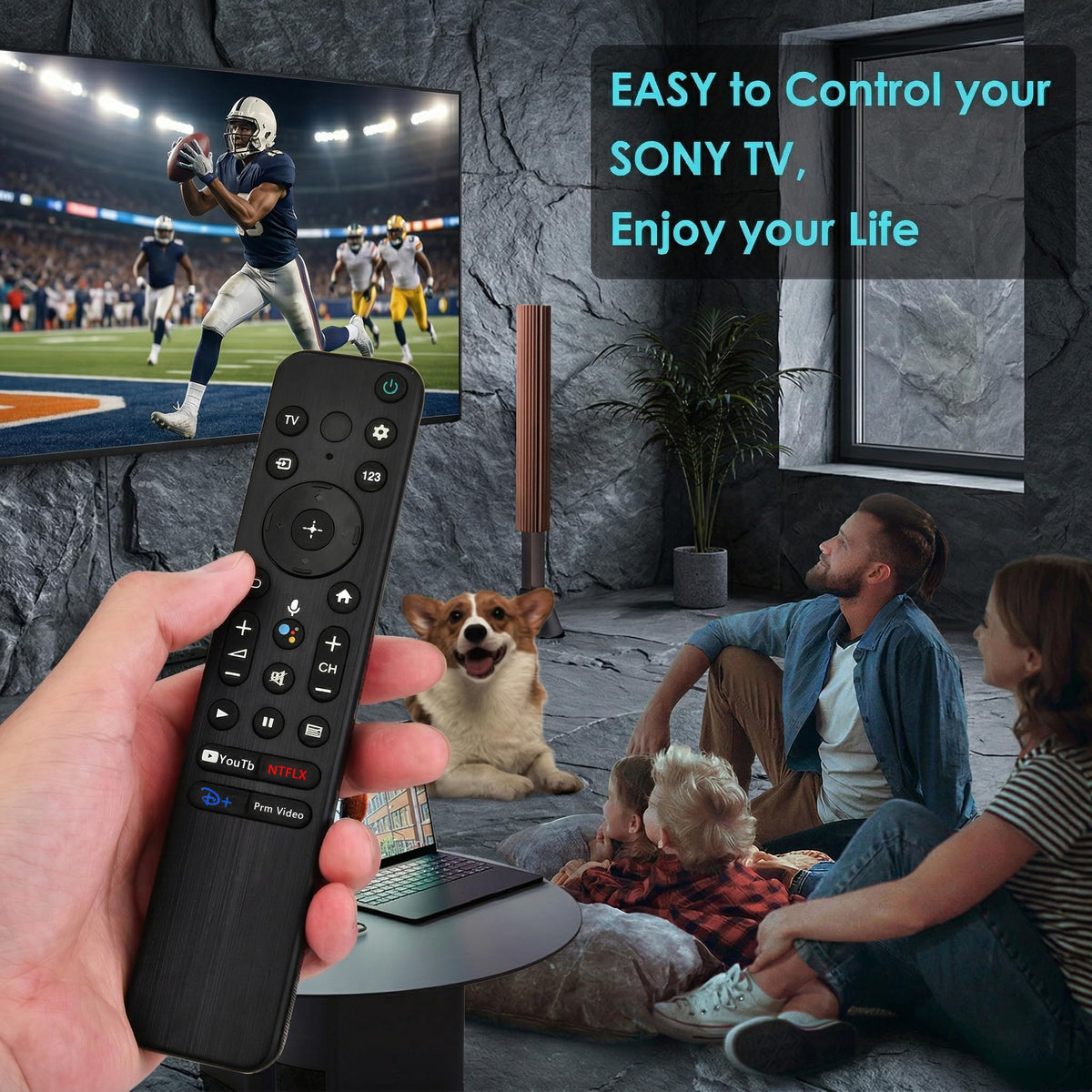 Replacement for Sony Remote,for All 2019-2026 Bravia Smart TV Voice Control