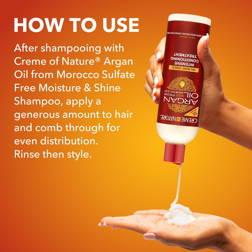 Creme of Nature Curly Hair Argan Oil Shampoo & Conditioner Set, 2-Pack