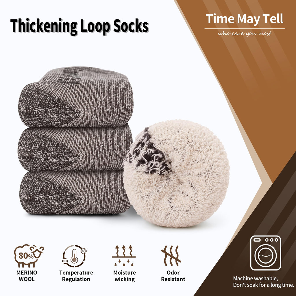 Merino Wool Socks for Men & Women, Thermal Warm Winter Socks