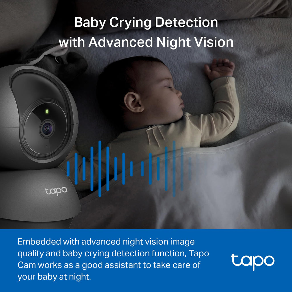 Tapo 1080p Pan/Tilt Security Camera for Baby Monitor, Pet Camera, C200