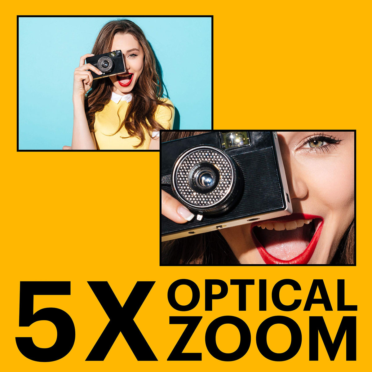 Kodak PIXPRO FZ55-BK 16MP CMOS Sensor Camera 5X Optical Zoom 28mm Wide