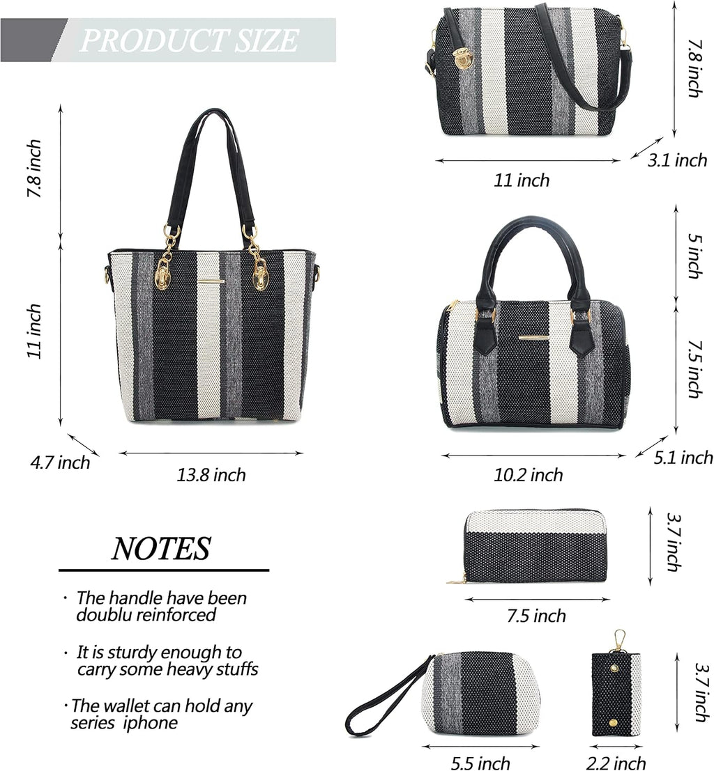 2E-youth Damen Geldbrsen und Handtaschen Set Tragetasche, Umhngetasche
