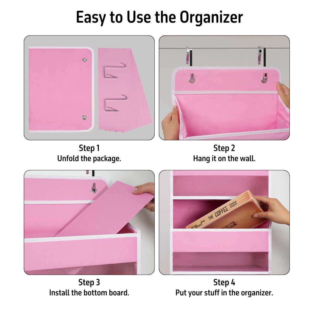 TYMENSH Over the Door Organizer for Bedroom Bathroom Pantry, 5 Shelf Black