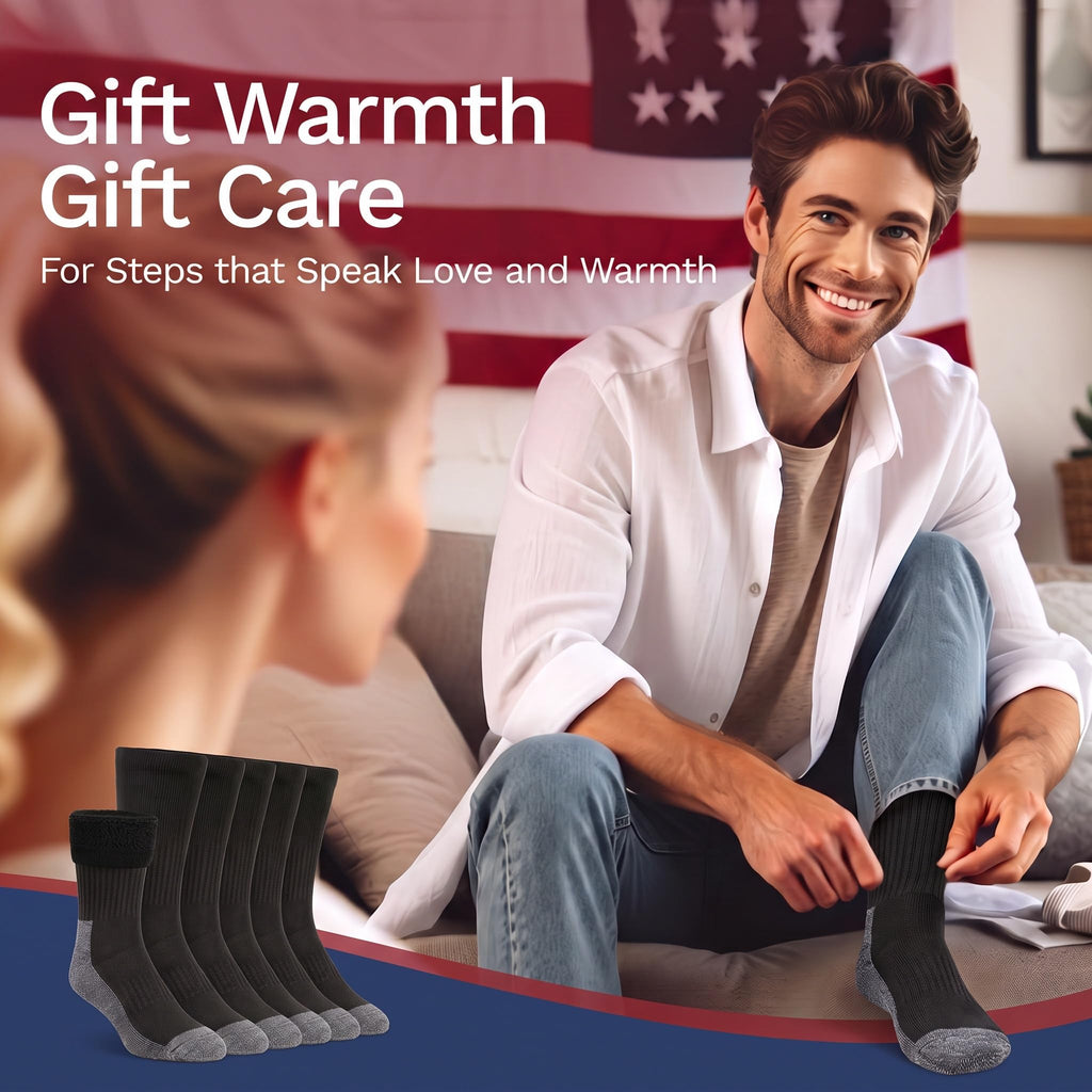 Wool Socks for Men & Women Merino Thermal Warm Cozy Winter Boot Sock