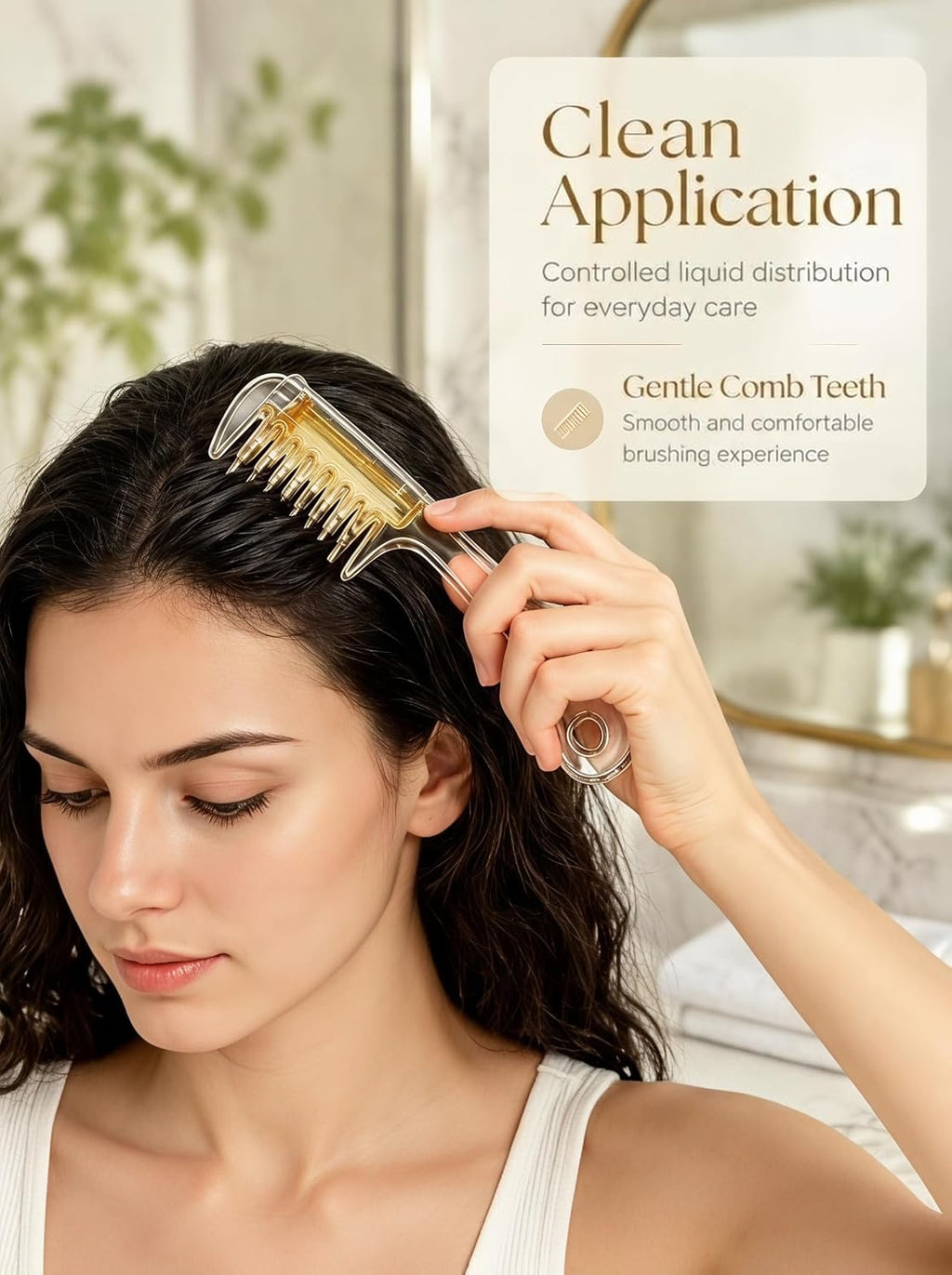 Scalp Hair Oil Applicator Comb,Oil Dispensing Hair Brush for Hair Care