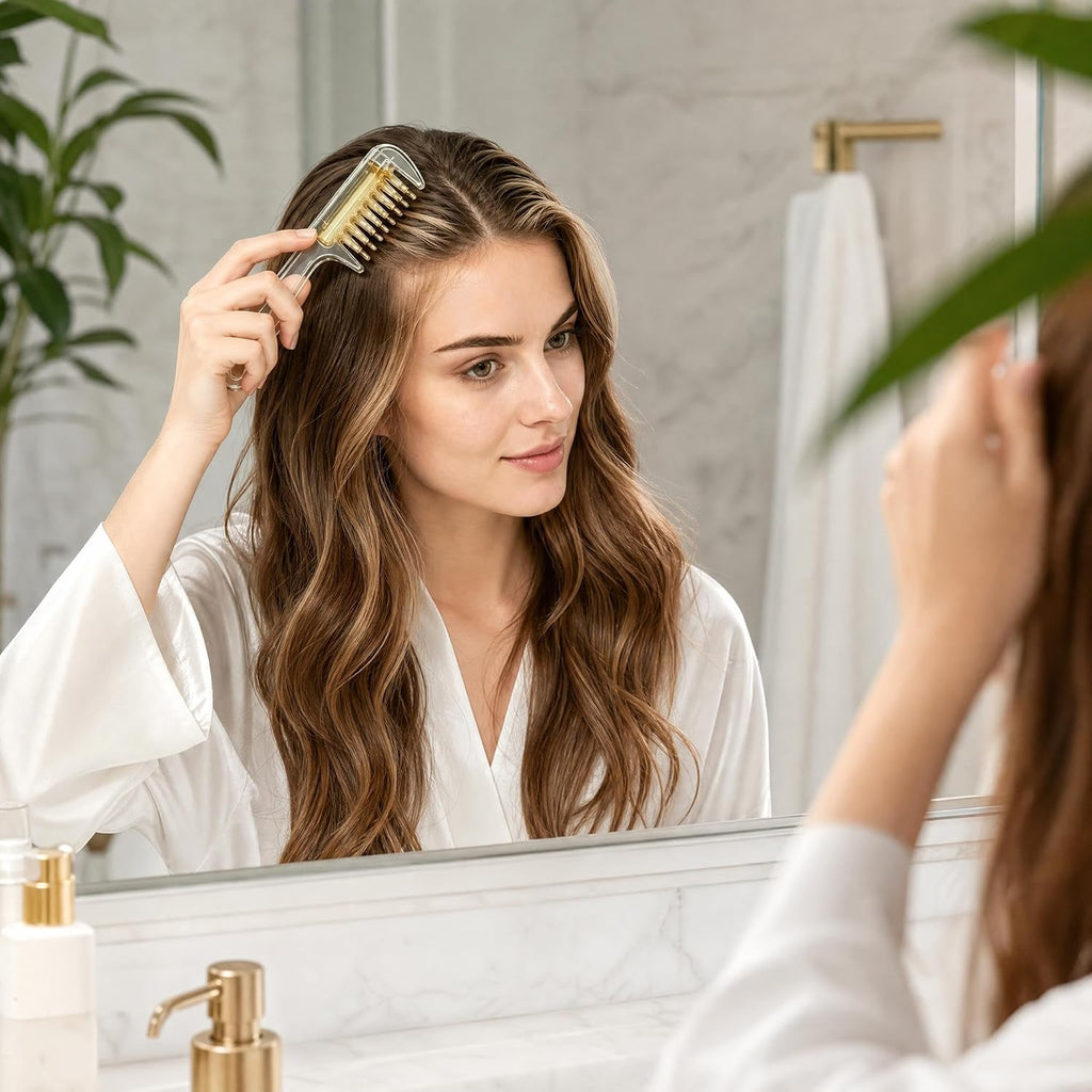 Scalp Hair Oil Applicator Comb,Oil Dispensing Hair Brush for Hair Care