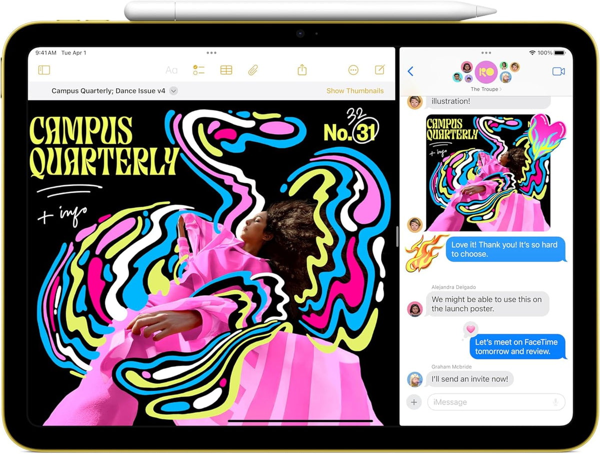 Apple iPad 11-inch: A16 chip, 11-inch Model, Liquid Retina Display, 256GB, Wi-Fi 6, 12MP Front/12MP Back Camera, Touch ID, All-Day Battery Life — Pink