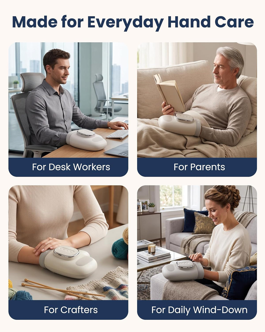 COMFIER Hand Massager with Heat and Compression for Arthritis Carpal Tunnel