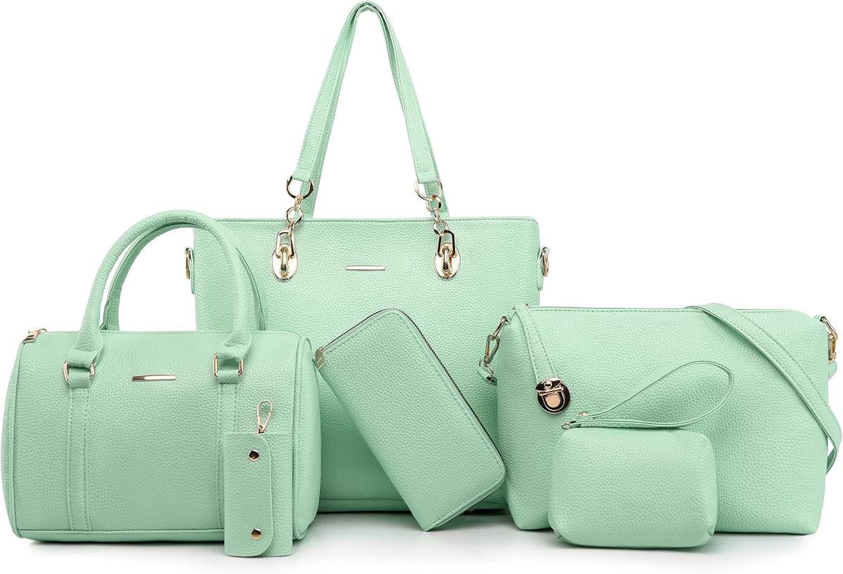 2E-youth Damen Geldbrsen und Handtaschen Set Tragetasche, Umhngetasche