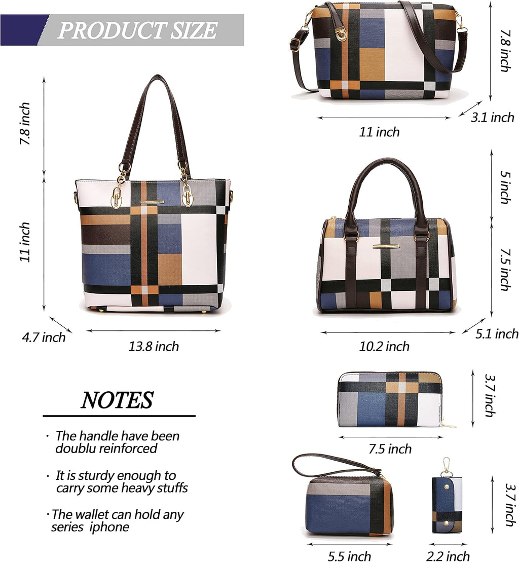 2E-youth Damen Geldbrsen und Handtaschen Set Tragetasche, Umhngetasche