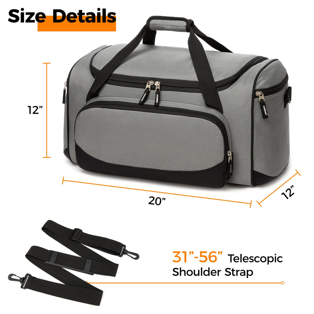 Gym Bag for Men & Women - 50L Large Duffle Bag for Travel, Black