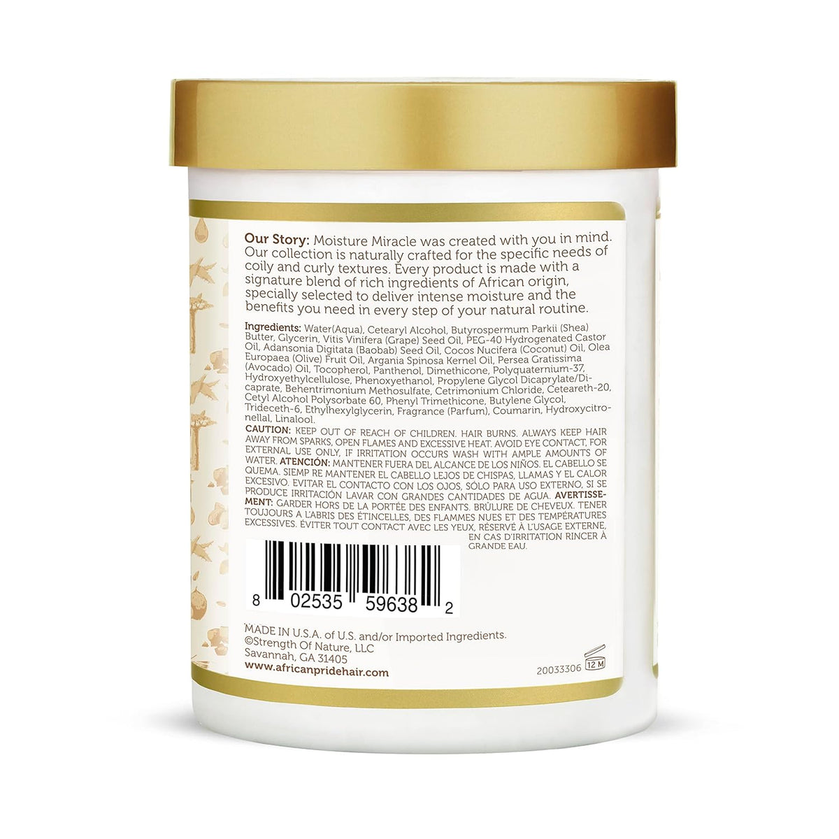 African Pride Moisture Miracle Leave-In Cream, 18 Oz