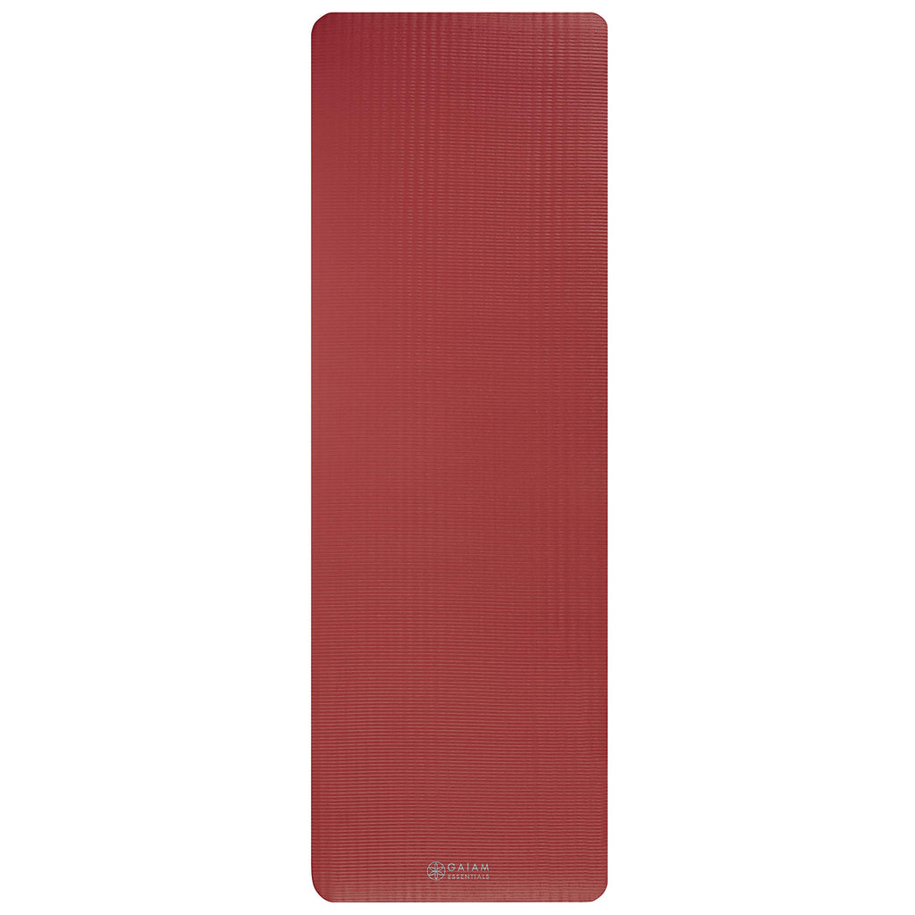 Gaiam Thick Yoga Mat, Exercise & Fitness Mat with Easy-Cinch Carrying Strap