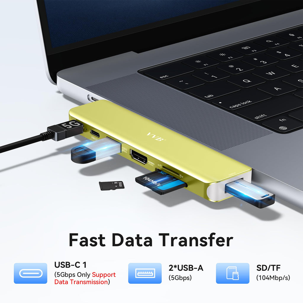 USB C Laptop Docking Station Dual Monitor HDMI USB C Hub Multiport Adapter