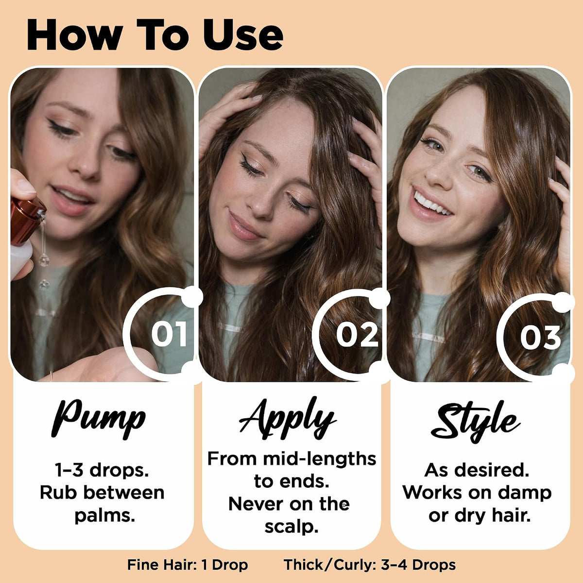 HerStyler Argan Oil Hair Serum - for Frizz, Straightening, Styling & Shine