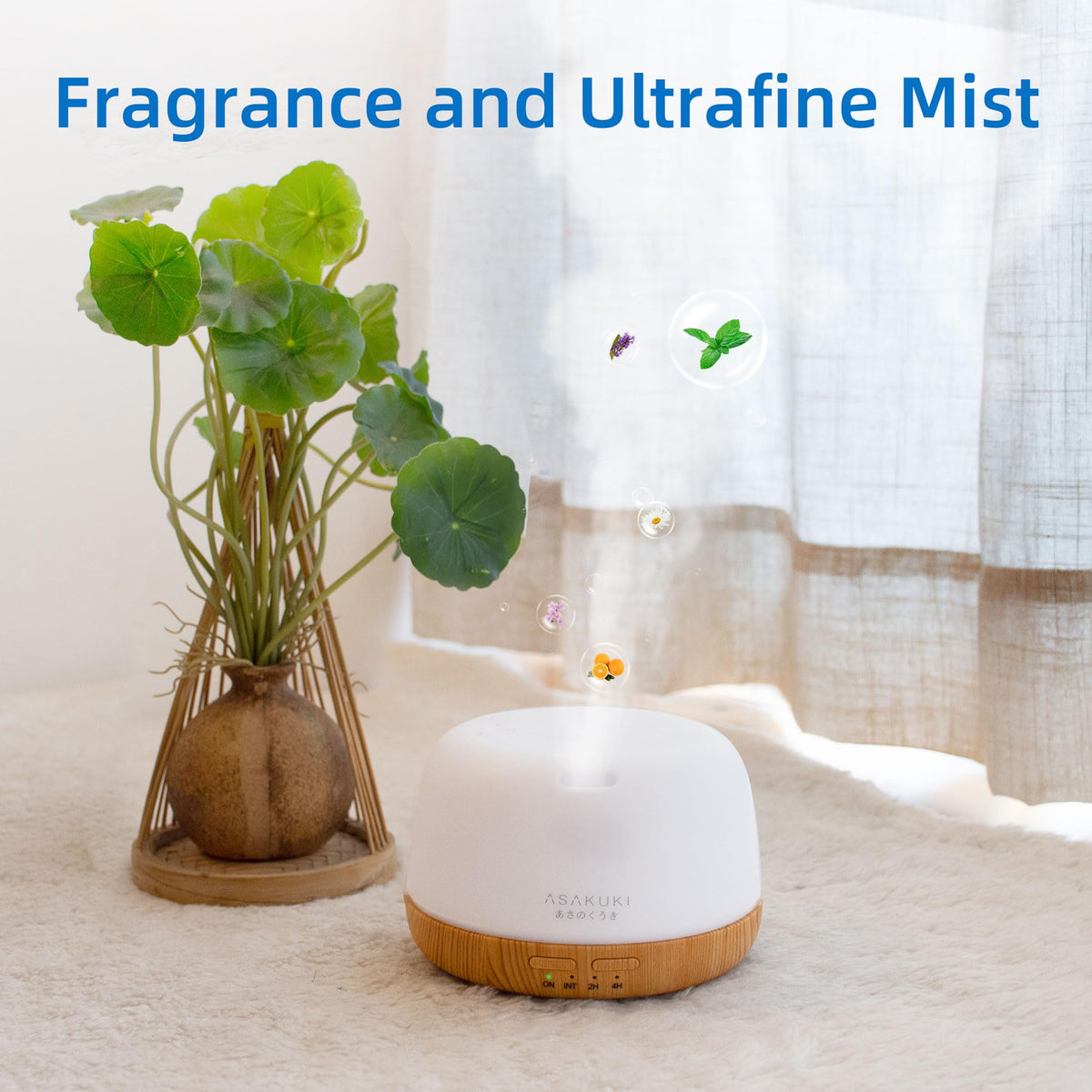 ASAKUKI Essential Oil Diffuser for Home, 500ML Aromatherapy Humidifier