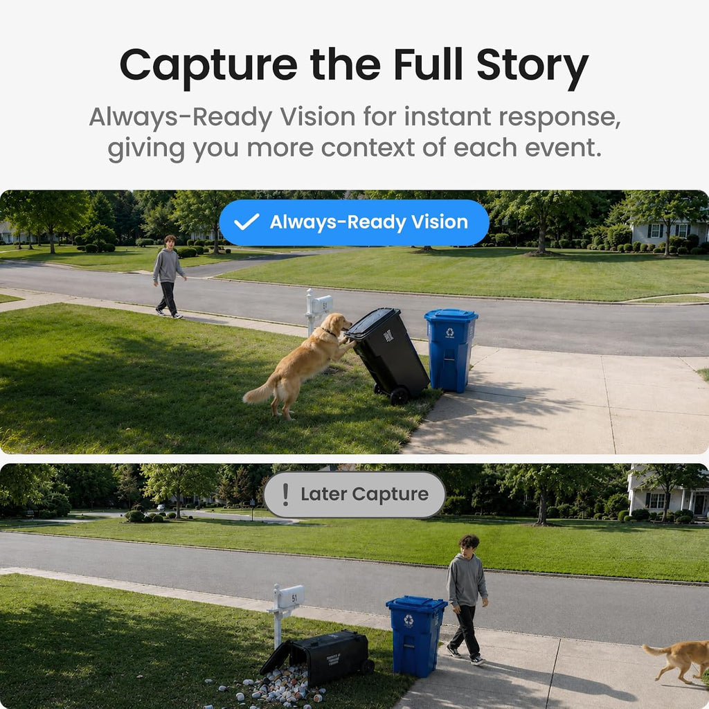 aosu T2 Dual-Lens 3K Telephoto 360° PTZ Wireless Outdoor Security Camera
