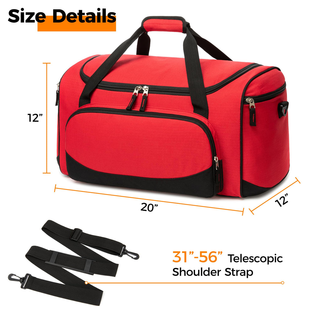 Gym Bag for Men & Women - 50L Large Duffle Bag for Travel, Black
