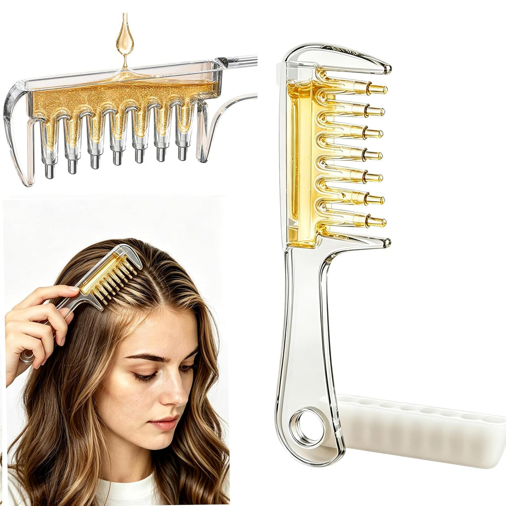 Scalp Hair Oil Applicator Comb,Oil Dispensing Hair Brush for Hair Care