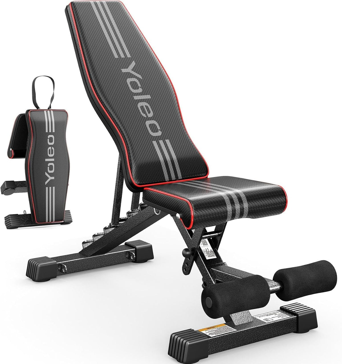 YOLEO Adjustable Weight Bench, ASTM-Certified 827LBS