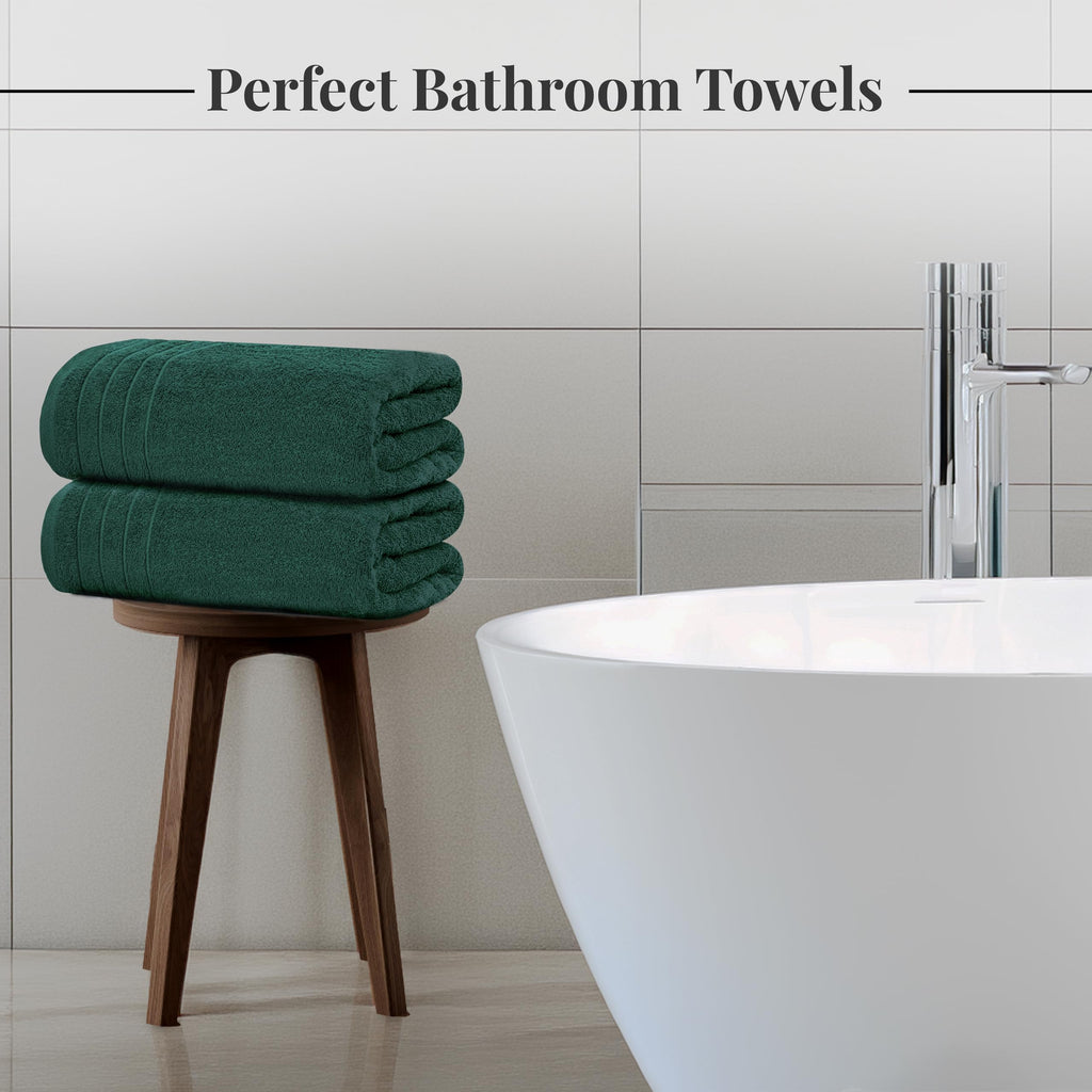 Tens Towels 8 Piece Towel Set, 2 XL Bath, 2 Hand, 4 Washcloth, Black