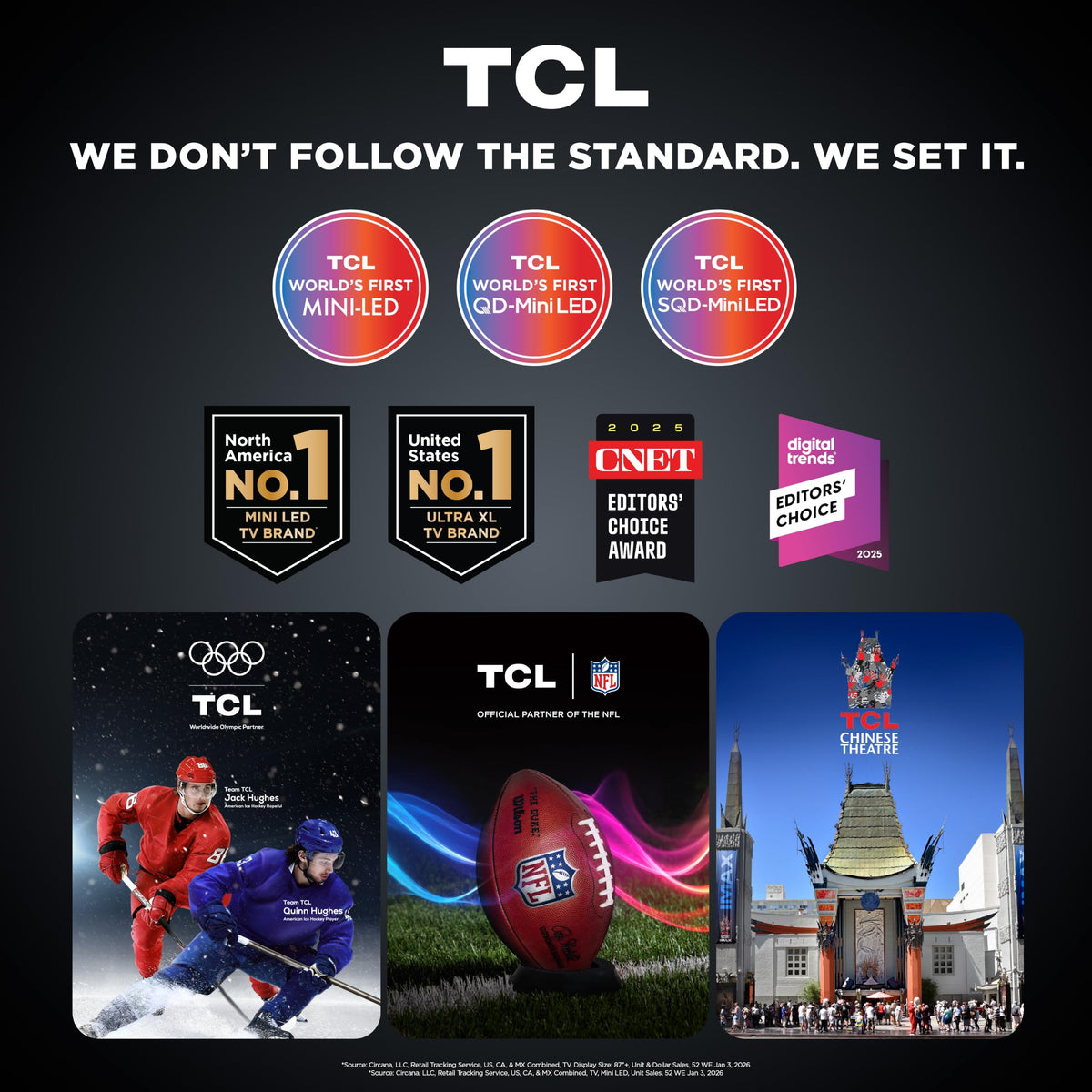 TCL 50 Inch QM6K Series QLED Mini LED 4K HDR Smart Google TV, 50QM6K