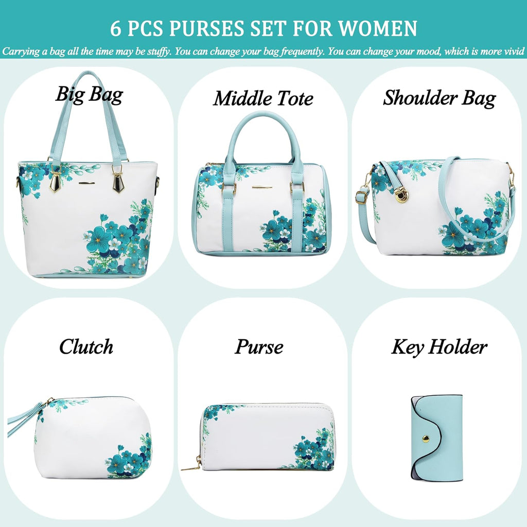 2E-youth Damen Geldbrsen und Handtaschen Set Tragetasche, Umhngetasche