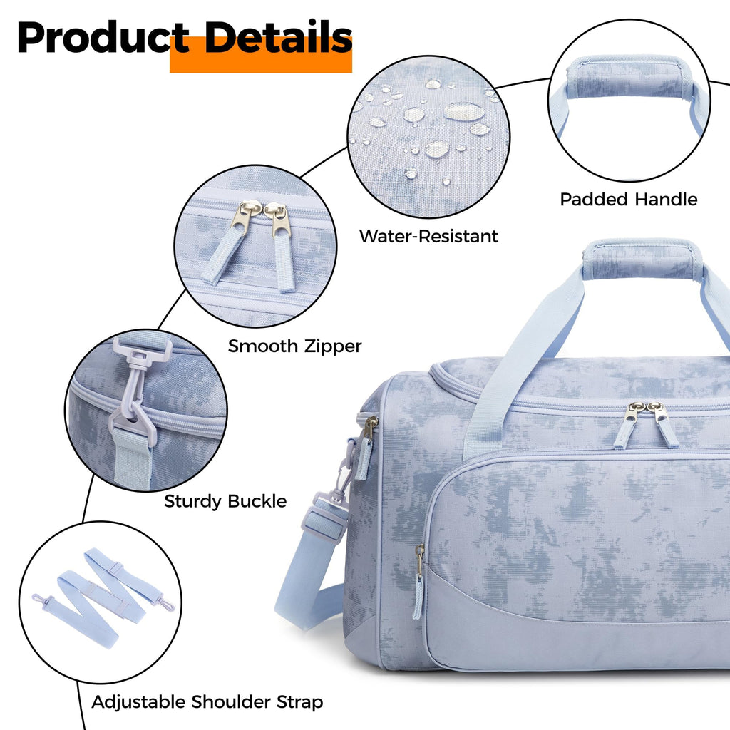 Gym Bag for Men & Women - 50L Large Duffle Bag for Travel, Black