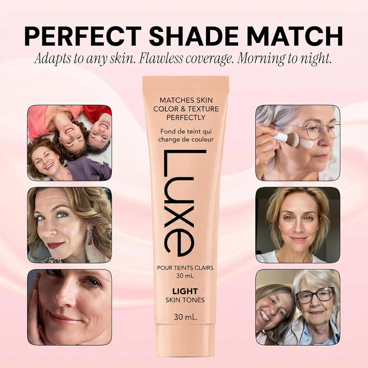 Luxe Color Changing Foundation for Mature Skin - Light