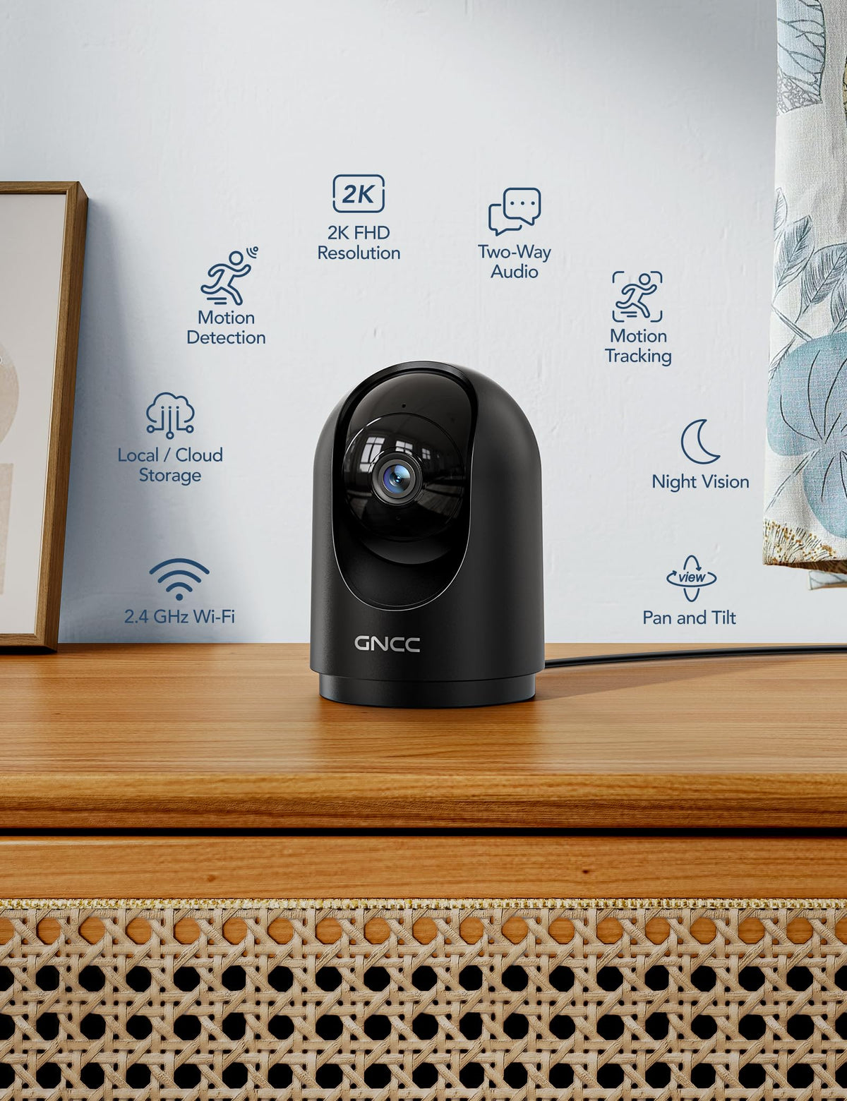 GNCC 5G Cameras for Home Security Indoor, Pet/Dog/Baby w Phone App, 4Pcs