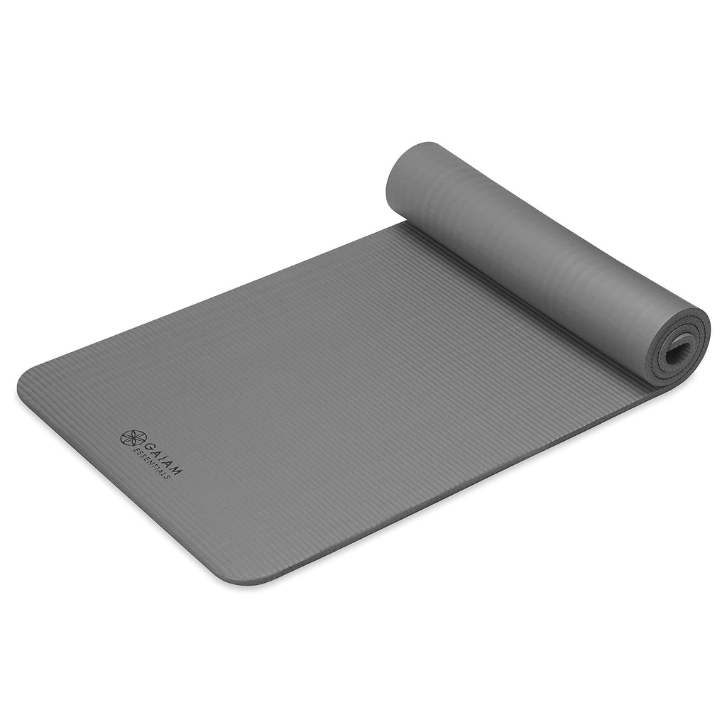 Gaiam Thick Yoga Mat, Exercise & Fitness Mat with Easy-Cinch Carrying Strap