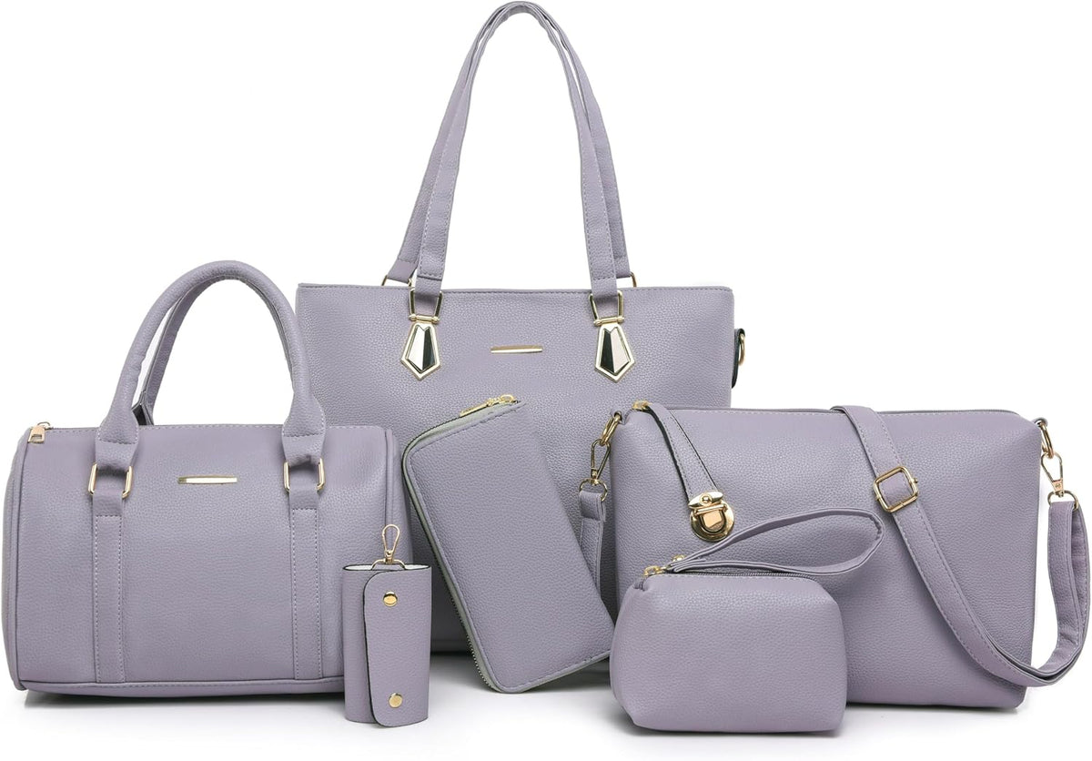 2E-youth Damen Geldbrsen und Handtaschen Set Tragetasche, Umhngetasche