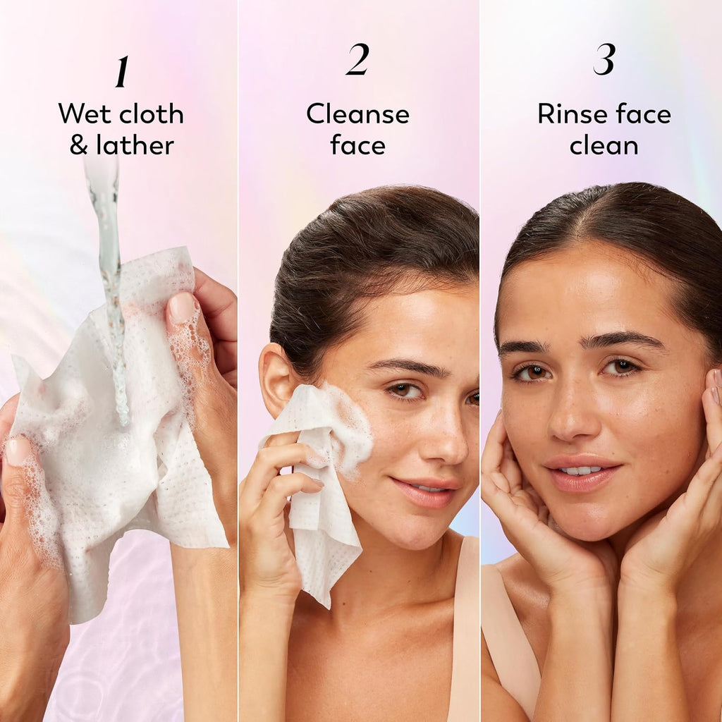 Olay Super Daily Facial Cleansing Cloths, Lathering Face Cleansing Wipes for Daily Cleanser, Single-Use Disposable Cloths (Do Not Flush), 99 Count