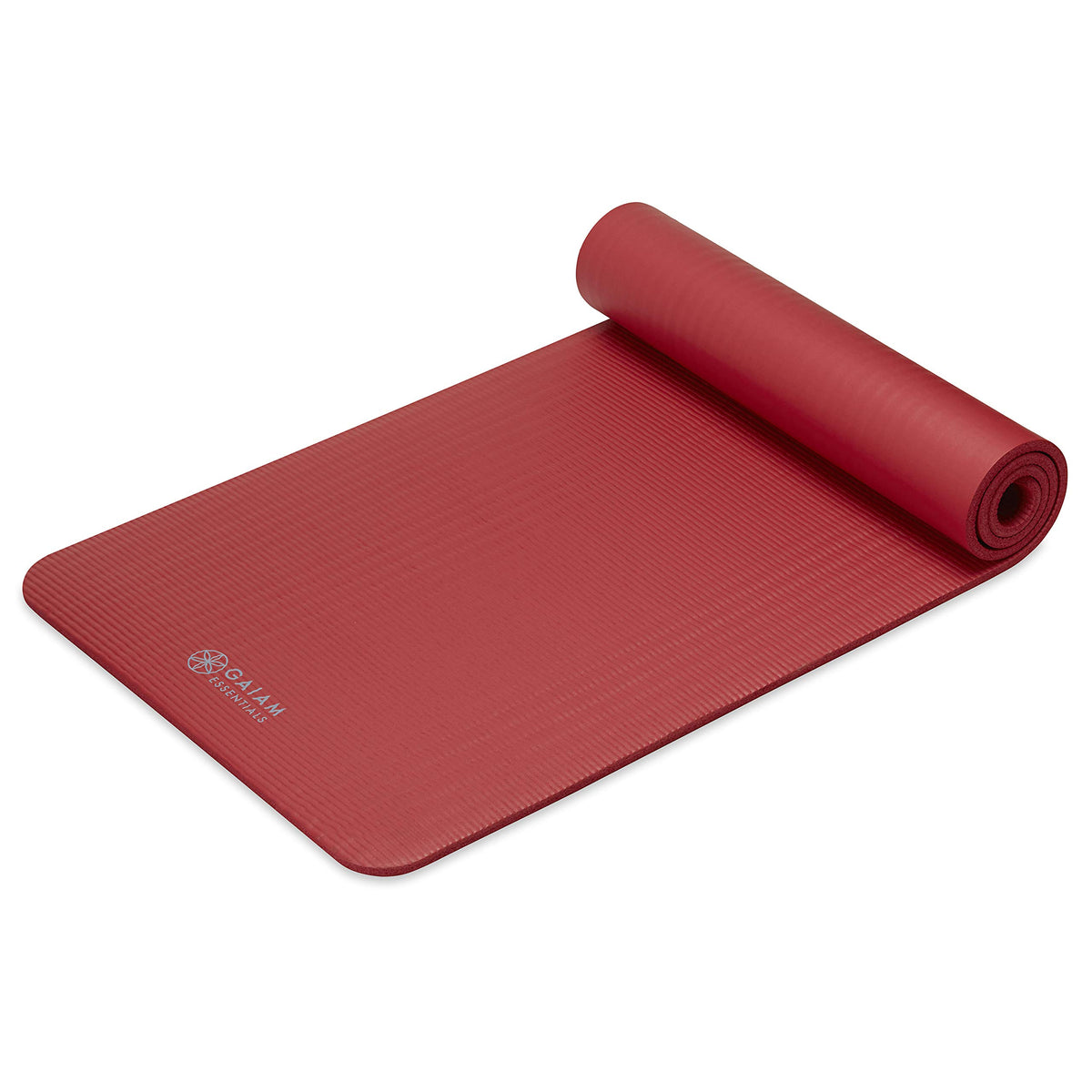 Gaiam Thick Yoga Mat, Exercise & Fitness Mat with Easy-Cinch Carrying Strap