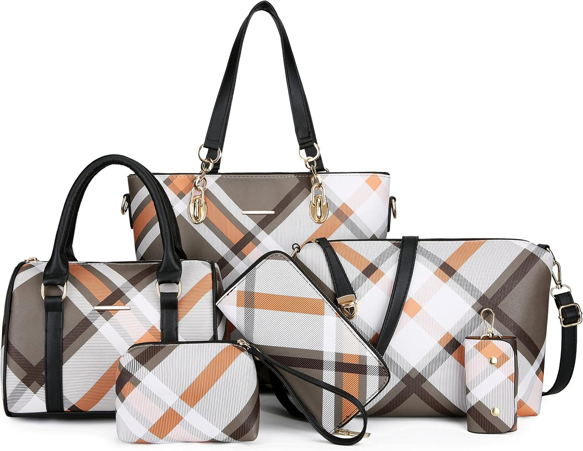 2E-youth Damen Geldbrsen und Handtaschen Set Tragetasche, Umhngetasche