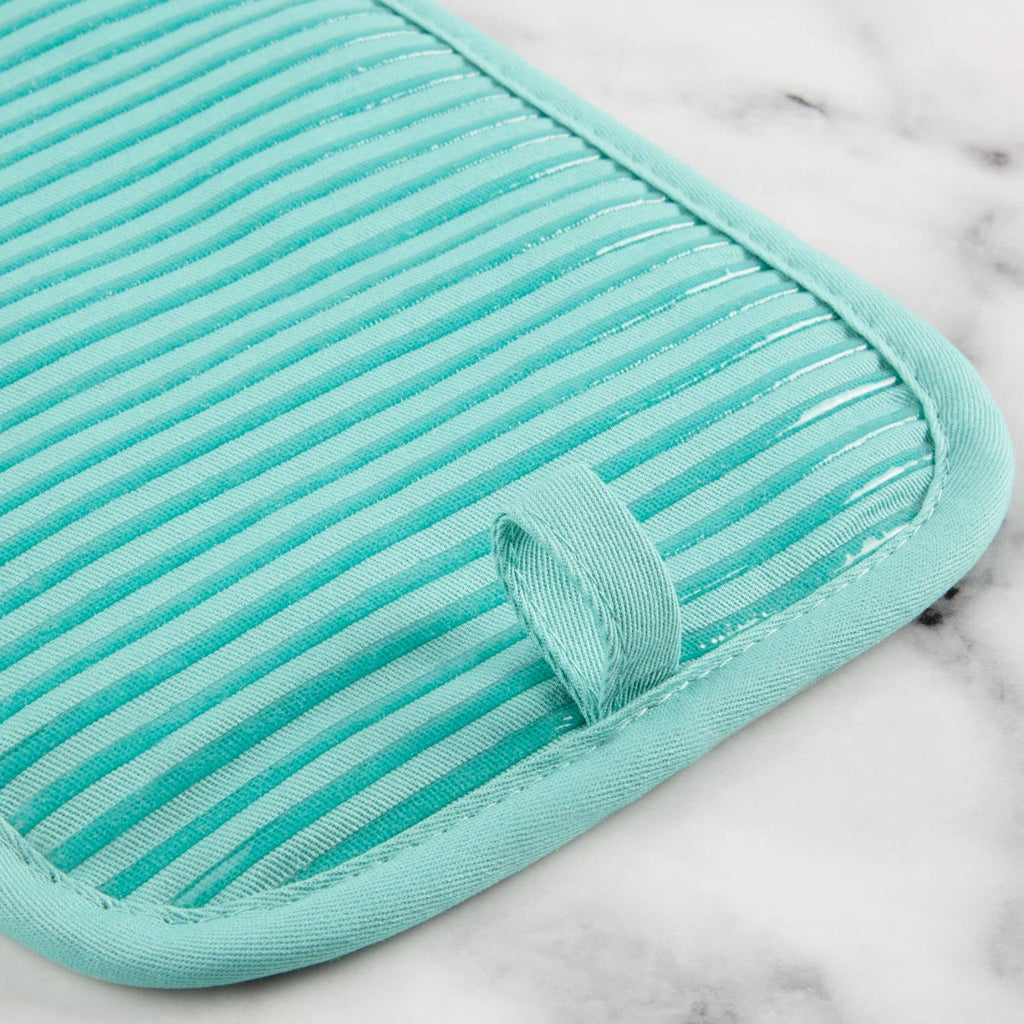 KITCHENAID Quilted Cotton Terry Cloth Oven Mitt, Pot Holder, Kitchen Towel 4-Pack Set, Heat Resistant, Silicone Grip, 16"x26", 7"x13" & 7"x10", Milkshake Tan