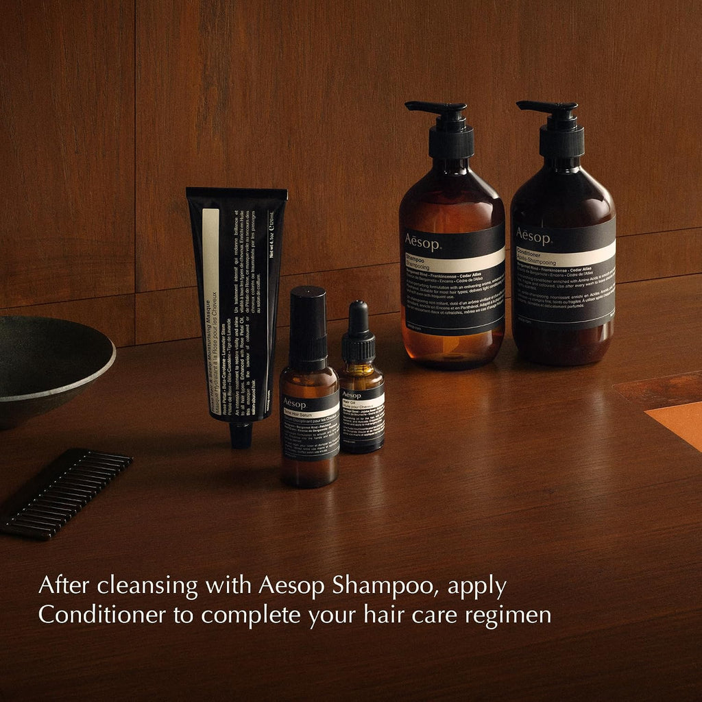 Aesop Shampoo | Soften Hair, Restore Shine | Bergamot Rind, Frankincense, Cedar Atlas | 16.9 oz / 500mL