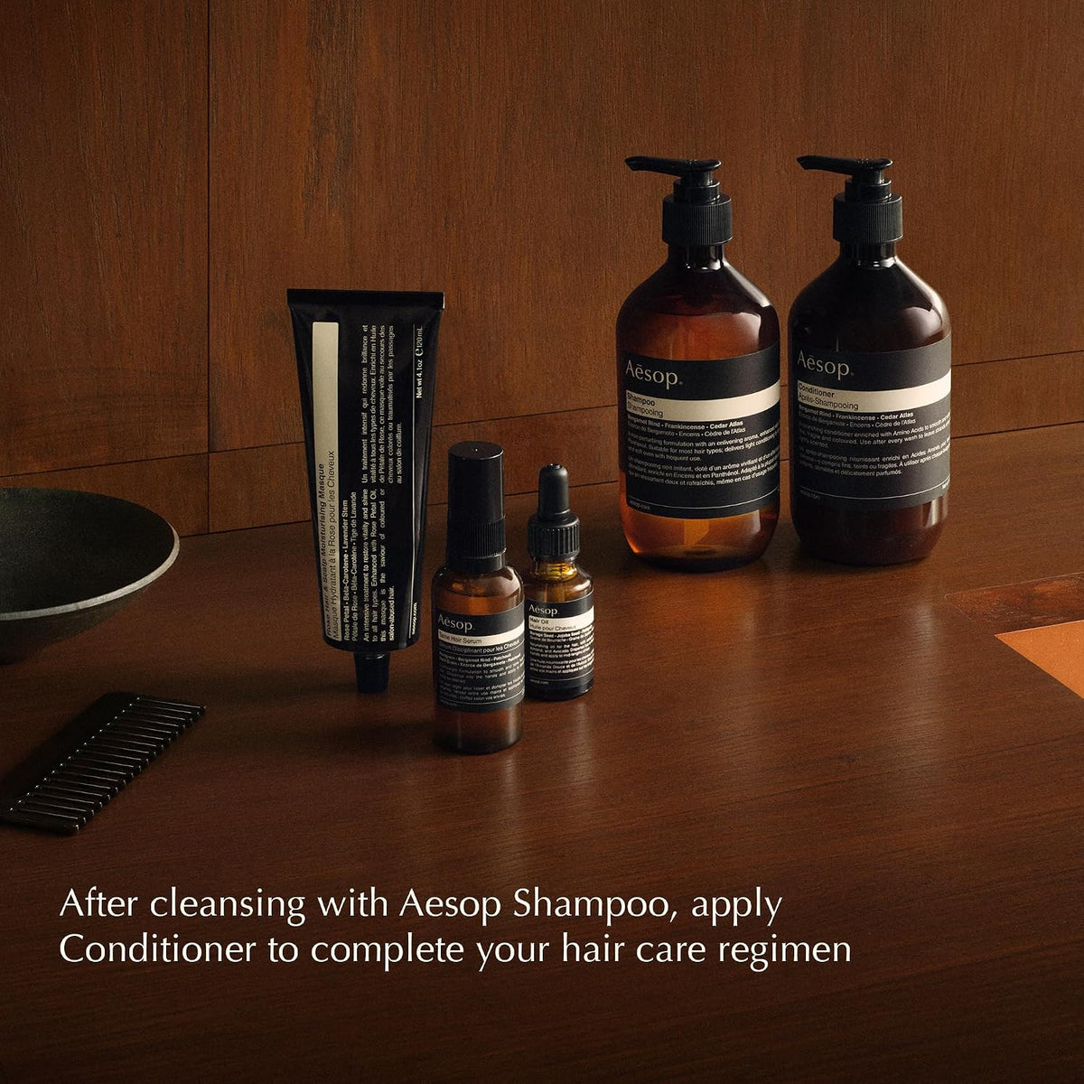 Aesop Shampoo | Soften Hair, Restore Shine | Bergamot Rind, Frankincense, Cedar Atlas | 16.9 oz / 500mL