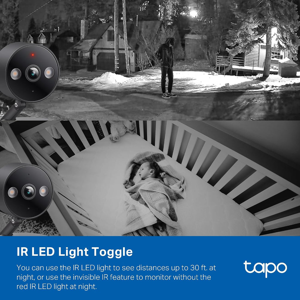 Tapo 2K Indoor/Outdoor Dual Lens Pan/Tilt Wired Security Camera, C246D