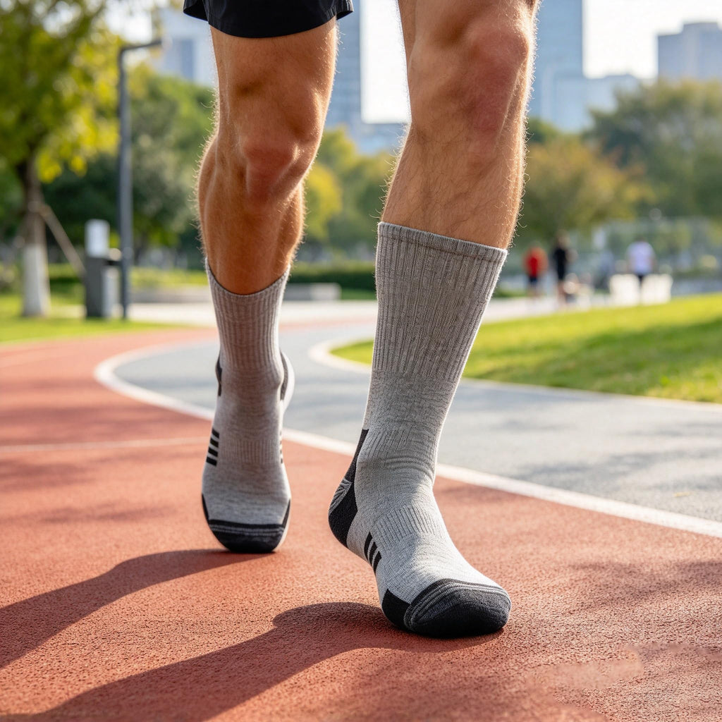 20 Pairs Crew Athletic Socks for Men Moisture Wicking Cushion Crew Socks for Sport Running Traveling