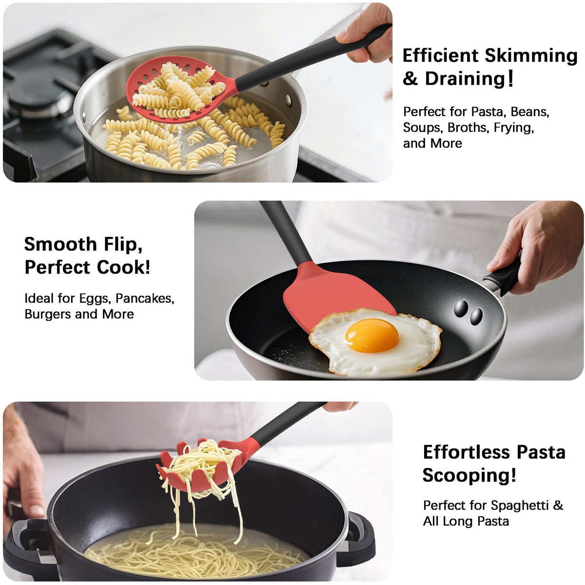 Silicone Kitchen Cooking Utensils Set, Heat Resistant, 14-Piece