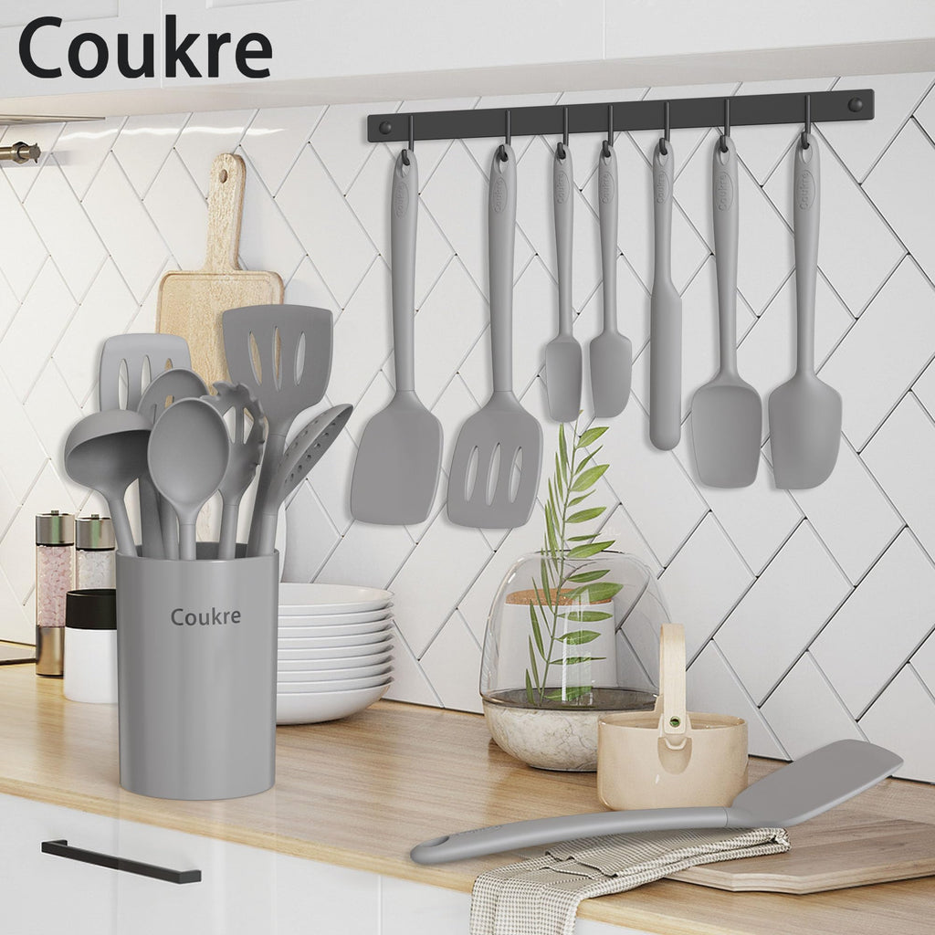 Silicone Kitchen Cooking Utensils Set, Heat Resistant, 14-Piece