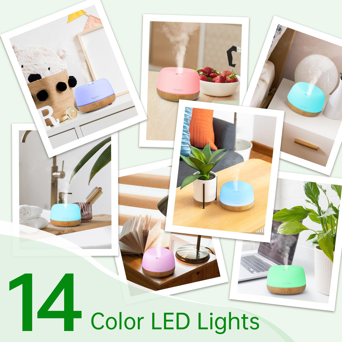 ASAKUKI Essential Oil Diffuser for Home, 500ML Aromatherapy Humidifier