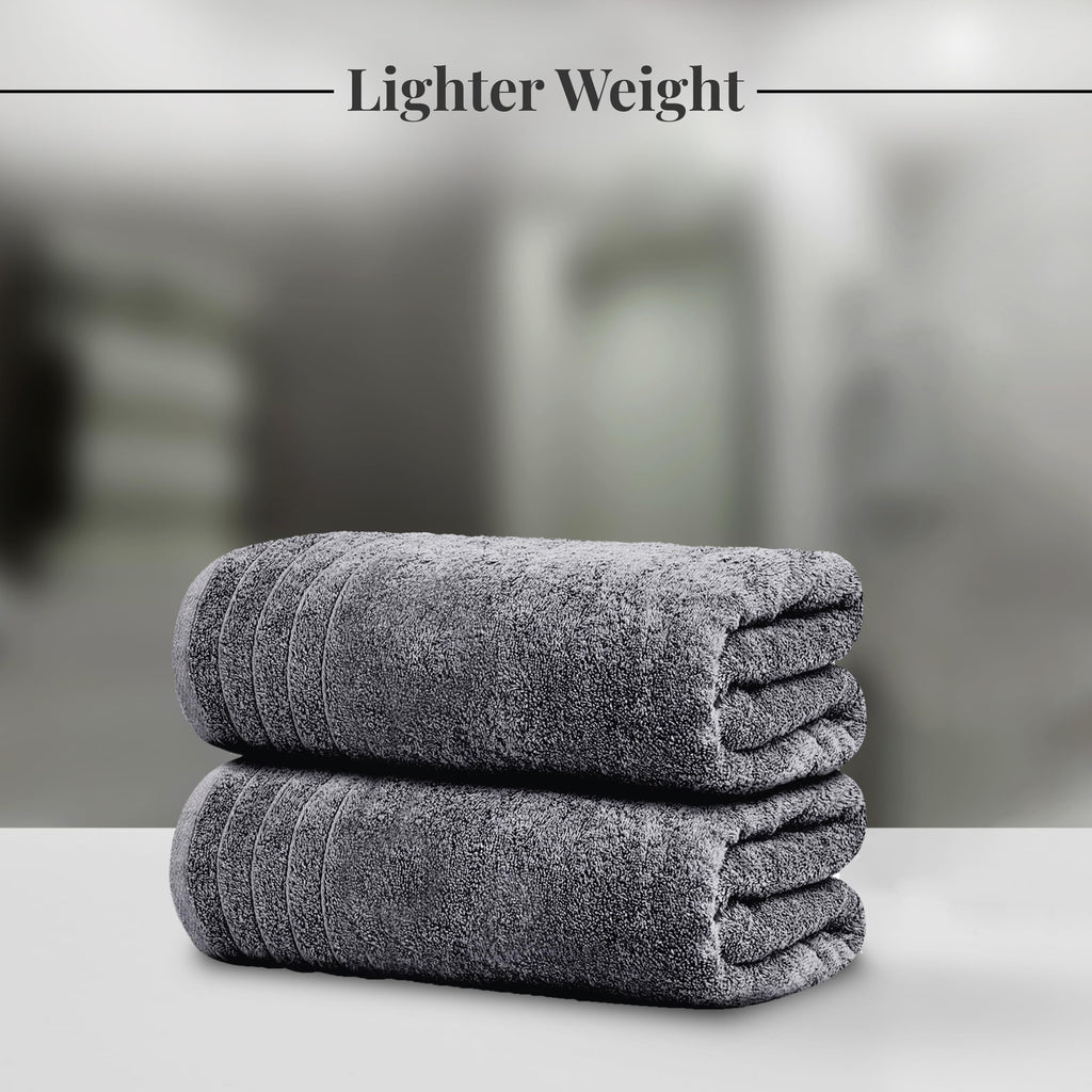 Tens Towels 8 Piece Towel Set, 2 XL Bath, 2 Hand, 4 Washcloth, Black