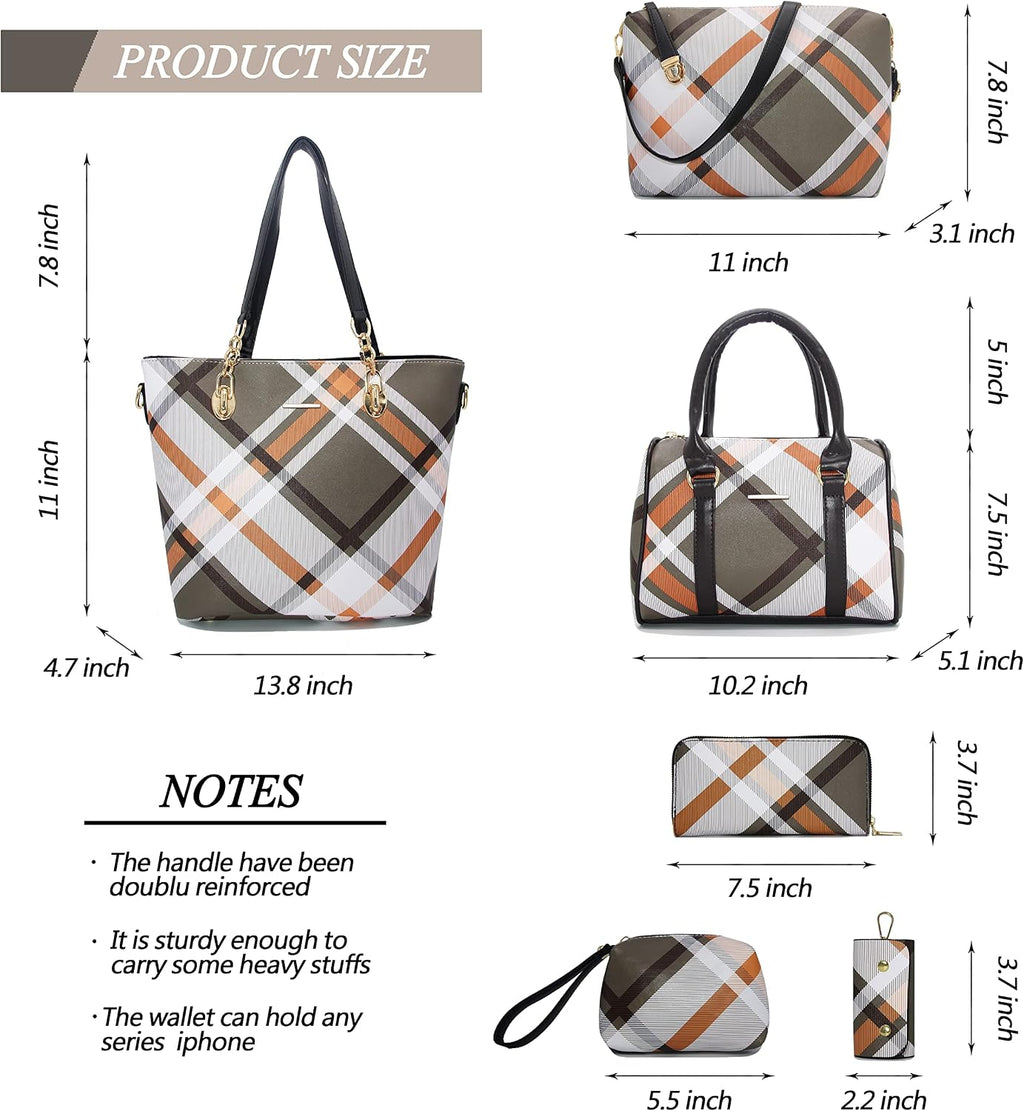 2E-youth Damen Geldbrsen und Handtaschen Set Tragetasche, Umhngetasche