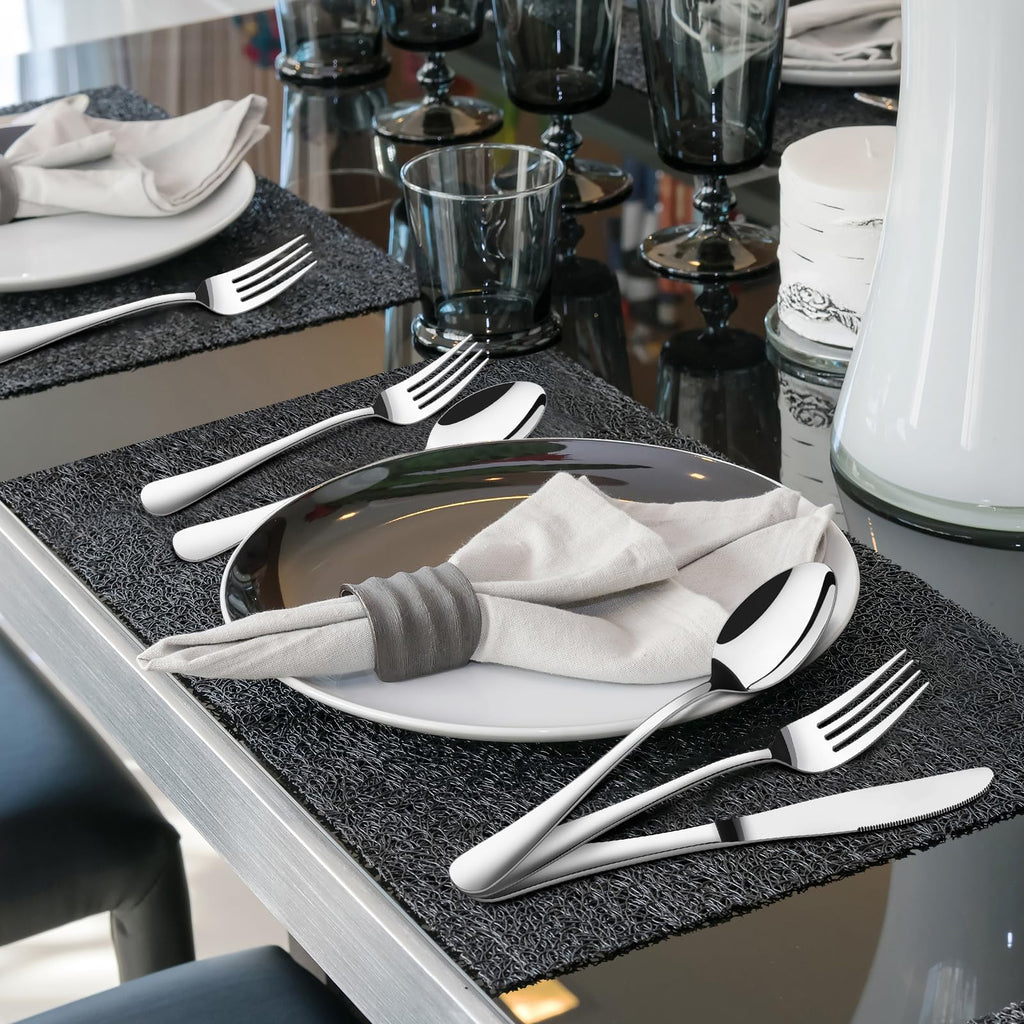 Silverware Set for 8, 40 Piece Stainless Steel Flatware Utensil Cutlery Set
