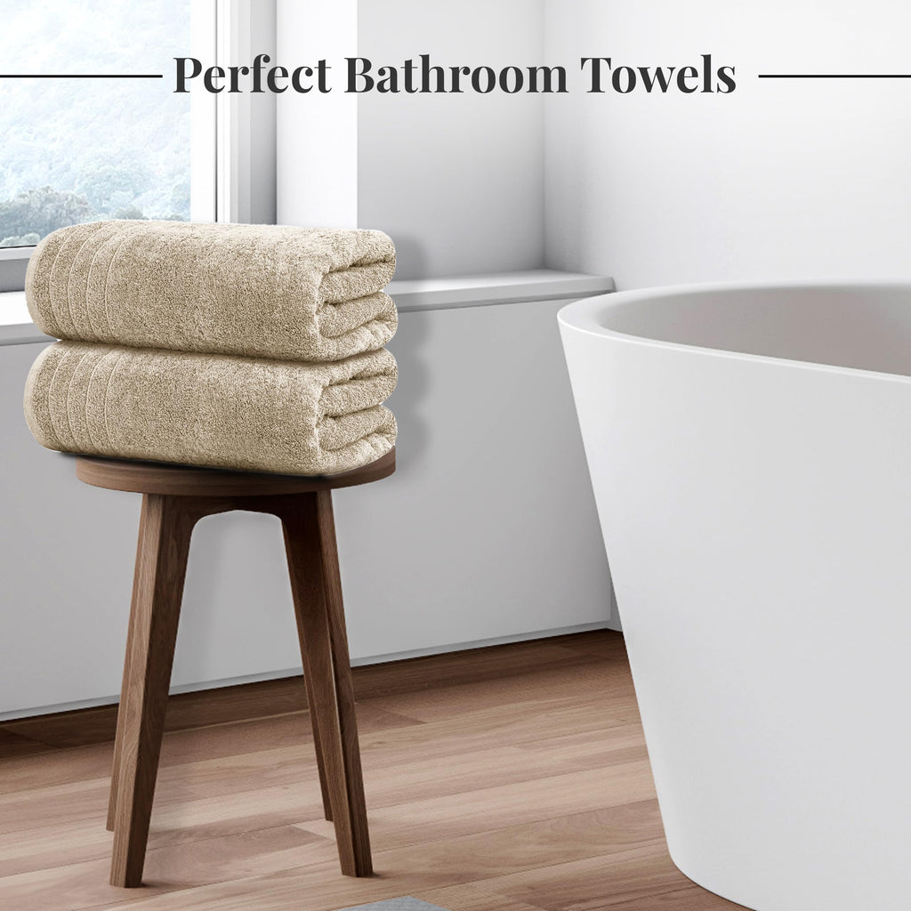 Tens Towels 8 Piece Towel Set, 2 XL Bath, 2 Hand, 4 Washcloth, Black