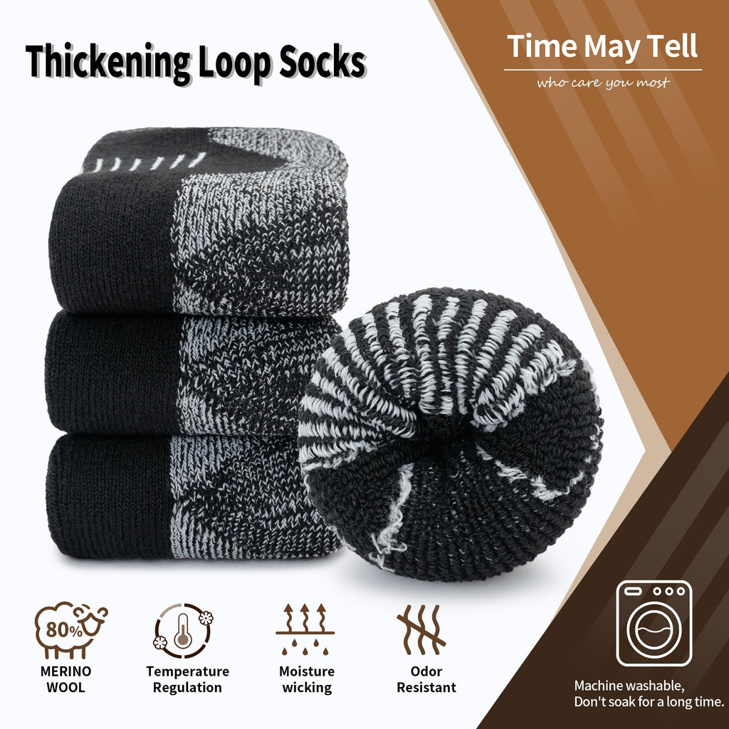 Merino Wool Socks for Men & Women, Thermal Warm Winter Socks