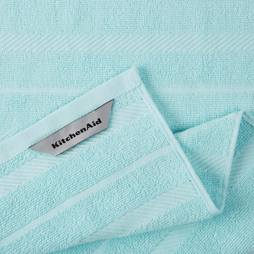 KitchenAid Albany Kitchen Towel 4-Pack Set, Milkshake Tan/White, 16"x26"