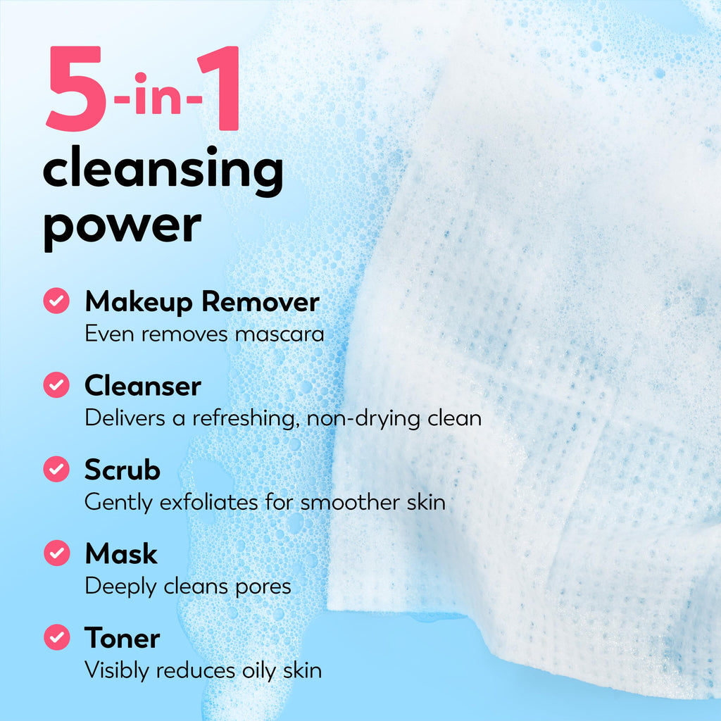 Olay Makeup Remover Wipes, Daily Facials Deep Clean Face Cleanser for Normal to Oily Skin, Alcohol & Fragrance Free, Soft Face Wash Towels, Travel Essentials for Women, Convenient Dry Cloths, 66 ct